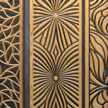 Intra απο ξύλο plywood 3mm-4mm πάχος – Διακοσμητική δέσμη πάνελ κοπής με λέιζερ Δίασταση  20x20 cm INTRAFABR-122881060 - Image 5