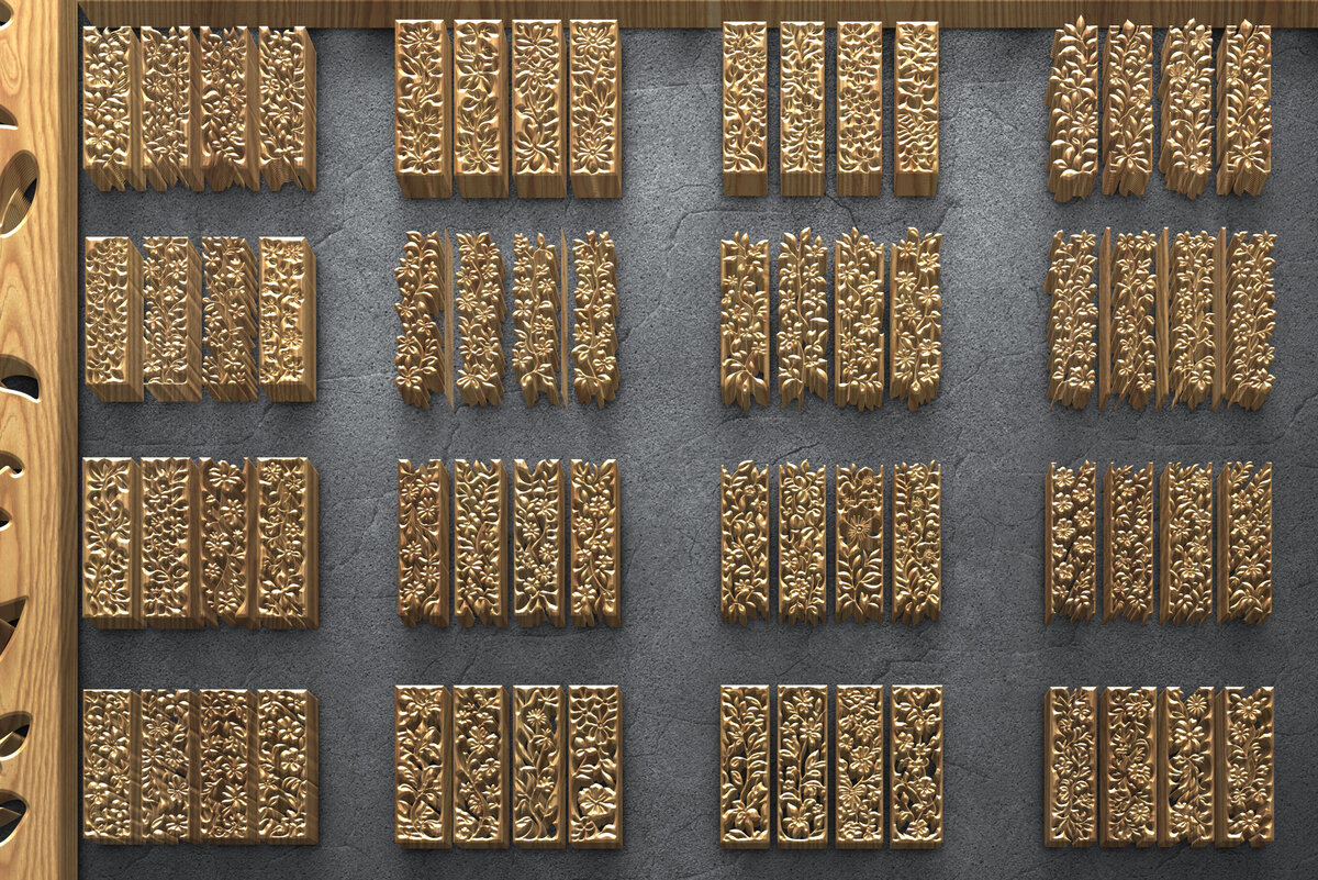 Intra απο ξύλο plywood 3mm-4mm πάχος – Διακοσμητικό σετ πάνελ κοπής με λέιζερ Δίασταση  40x30 cm INTRAFABR-125107079