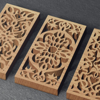 Intra απο ξύλο plywood 3mm-4mm πάχος – Διακοσμητικά πάνελ κοπής με λέιζερ Δίασταση 20x20 cm INTRAFABR-124679513 - Image 2