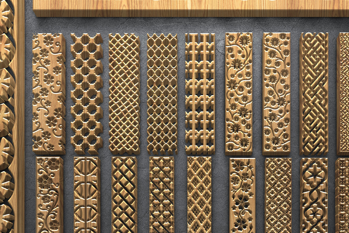 Intra απο ξύλο plywood 3mm-4mm πάχος – Διακοσμητικά αρχεία μοτίβων κοπής με λέιζερ Δίασταση  20x20 cm INTRAFABR-124676340