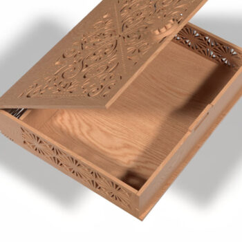 Intra απο ξύλο plywood 3mm-4mm πάχος – Ξύλινο κουτί με διακοσμητικό  κοπής με λέιζερ Δίασταση  20x20 cm INTRAFABR-118221882 - Image 5