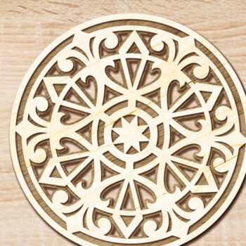 Intra απο ξύλο plywood 3mm-4mm πάχος – Διακοσμητικό διακοσμητικό κομμένο αρχείο σουβέρ Δίασταση  40x30 cm INTRAFABR-102322874 - Image 2