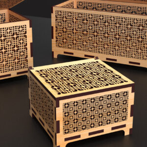 Intra απο ξύλο plywood 3mm-4mm πάχος – Διακοσμητικά Κουτί δώρου Αρχεία κοπής με λέιζερ Δίασταση 20x20 cm INTRAFABR-88277304