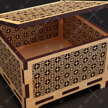 Intra απο ξύλο plywood 3mm-4mm πάχος – Διακοσμητικά Κουτί δώρου Αρχεία κοπής με λέιζερ Δίασταση  20x20 cm INTRAFABR-88277304 - Image 3