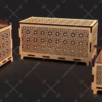 Intra απο ξύλο plywood 3mm-4mm πάχος – Διακοσμητικά Κουτί δώρου Αρχεία κοπής με λέιζερ Δίασταση  20x20 cm INTRAFABR-88277304 - Image 5