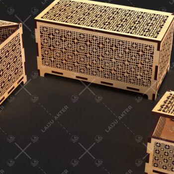 Intra απο ξύλο plywood 3mm-4mm πάχος – Διακοσμητικά Κουτί δώρου Αρχεία κοπής με λέιζερ Δίασταση  20x20 cm INTRAFABR-88277304 - Image 6