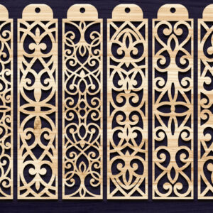 Intra απο ξύλο plywood 3mm-4mm πάχος – Πακέτο σελιδοδεικτών με κομμένα λέιζερ στολίδια Δίασταση 20x20 cm INTRAFABR-71856332