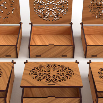 Intra απο ξύλο plywood 3mm-4mm πάχος – Στολίδια Ξύλινο κουτί δώρου 01 Δίασταση  20x20 cm INTRAFABR-79250039 - Image 3