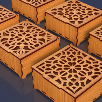 Intra απο ξύλο plywood 3mm-4mm πάχος – Στολίδια Ξύλινο κουτί δώρου 02 Δίασταση  20x20 cm INTRAFABR-84048185 - Image 2