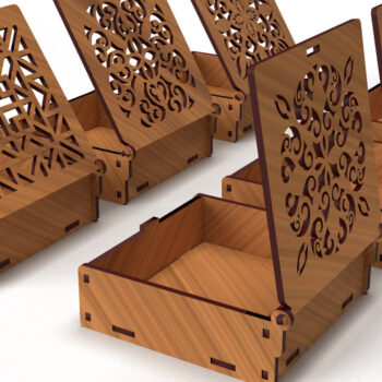 Intra απο ξύλο plywood 3mm-4mm πάχος – Στολίδια Ξύλινο κουτί δώρου 02 Δίασταση  20x20 cm INTRAFABR-79280122 - Image 1