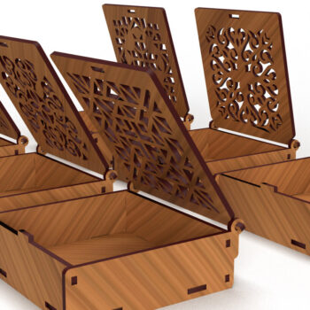 Intra απο ξύλο plywood 3mm-4mm πάχος – Στολίδια Ξύλινο κουτί δώρου 02 Δίασταση  20x20 cm INTRAFABR-79280122 - Image 3