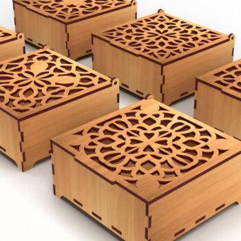 Intra απο ξύλο plywood 3mm-4mm πάχος – Στολίδια Ξύλινο κουτί δώρου 03 Δίασταση  20x20 cm INTRAFABR-84048590 - Image 2