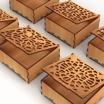 Intra απο ξύλο plywood 3mm-4mm πάχος – Στολίδια Ξύλινο κουτί δώρου 03 Δίασταση  20x20 cm INTRAFABR-84048590 - Image 3