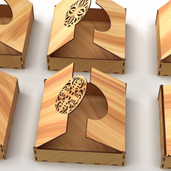 Intra απο ξύλο plywood 3mm-4mm πάχος – Στολίδια Ξύλινο κουτί δώρου 03 Δίασταση  20x20 cm INTRAFABR-80167980 - Image 1