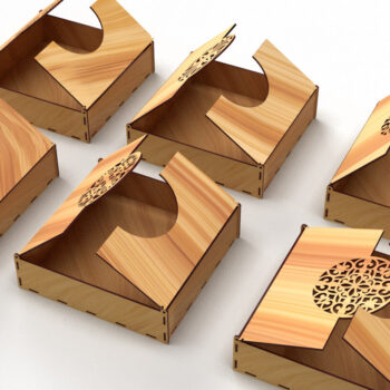 Intra απο ξύλο plywood 3mm-4mm πάχος – Στολίδια Ξύλινο κουτί δώρου 03 Δίασταση  20x20 cm INTRAFABR-80167980 - Image 2