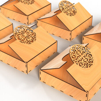 Intra απο ξύλο plywood 3mm-4mm πάχος – Στολίδια Ξύλινο κουτί δώρου 04 Δίασταση  20x20 cm INTRAFABR-80168149 - Image 1
