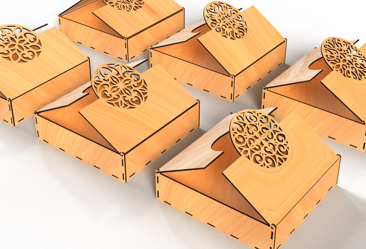Intra απο ξύλο plywood 3mm-4mm πάχος – Στολίδια Ξύλινο κουτί δώρου 04 Δίασταση  20x20 cm INTRAFABR-80168149
