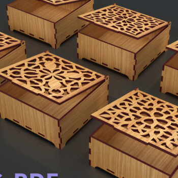 Intra απο ξύλο plywood 3mm-4mm πάχος – Στολίδια Ξύλινο κουτί δώρου 05 Δίασταση  20x20 cm INTRAFABR-84188874 - Image 1