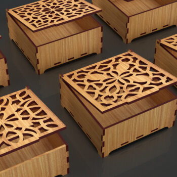 Intra απο ξύλο plywood 3mm-4mm πάχος – Στολίδια Ξύλινο κουτί δώρου 05 Δίασταση  20x20 cm INTRAFABR-84188874 - Image 2