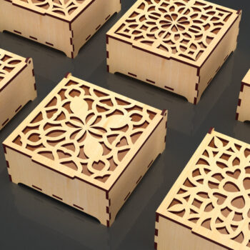 Intra απο ξύλο plywood 3mm-4mm πάχος – Στολίδια Ξύλινο κουτί δώρου 05 Δίασταση  20x20 cm INTRAFABR-84188874 - Image 3