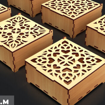 Intra απο ξύλο plywood 3mm-4mm πάχος – Στολίδια Ξύλινο κουτί δώρου 06 Δίασταση  20x20 cm INTRAFABR-84189500 - Image 1