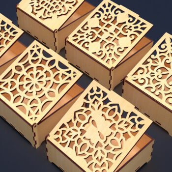 Intra απο ξύλο plywood 3mm-4mm πάχος – Στολίδια Ξύλινο κουτί δώρου 07 Δίασταση 20x20 cm INTRAFABR-84189617 - Image 3