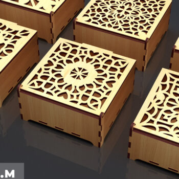 Intra απο ξύλο plywood 3mm-4mm πάχος – Στολίδια Ξύλινο κουτί δώρου 08 Δίασταση 20x20 cm INTRAFABR-84189892 - Image 1