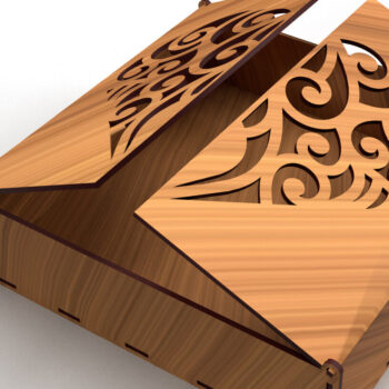 Intra απο ξύλο plywood 3mm-4mm πάχος – Στολίδια Ξύλινο κουτί δώρου 08 Δίασταση 20x20 cm INTRAFABR-80968565 - Image 1