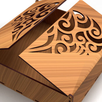 Intra απο ξύλο plywood 3mm-4mm πάχος – Στολίδια Ξύλινο κουτί δώρου 08 Δίασταση 20x20 cm INTRAFABR-80968565 - Image 2