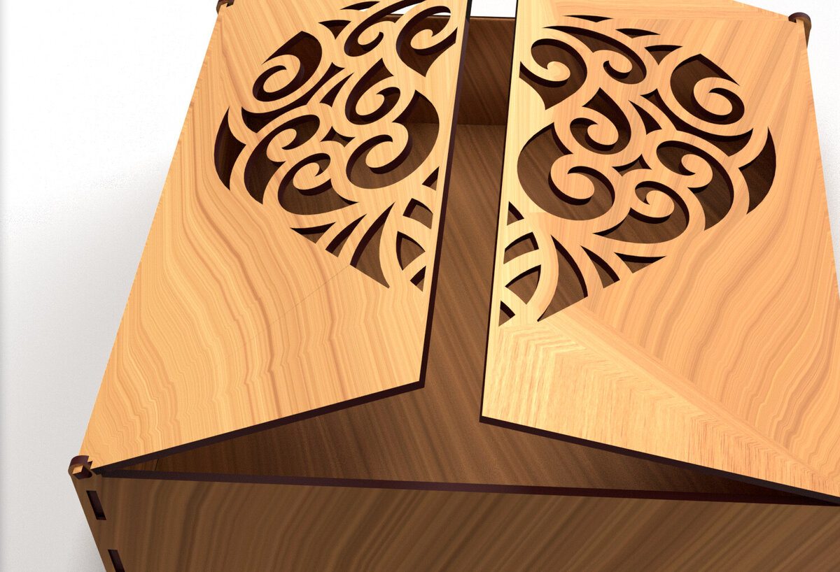 Intra απο ξύλο plywood 3mm-4mm πάχος – Στολίδια Ξύλινο κουτί δώρου 09 Δίασταση  20x20 cm INTRAFABR-80968536