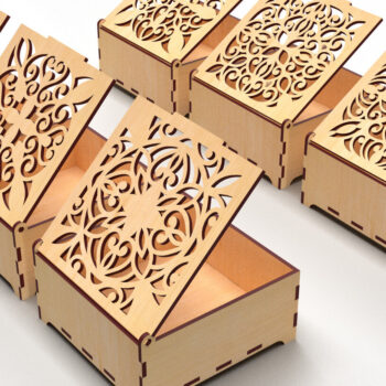 Intra απο ξύλο plywood 3mm-4mm πάχος – Στολίδια Ξύλινο κουτί δώρου 10 Δίασταση  20x20 cm INTRAFABR-83237768 - Image 2