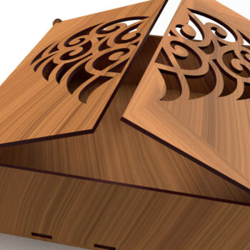 Intra απο ξύλο plywood 3mm-4mm πάχος – Στολίδια Ξύλινο κουτί δώρου 10 Δίασταση  20x20 cm INTRAFABR-80968513 - Image 2