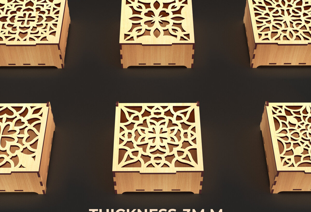 Intra απο ξύλο plywood 3mm-4mm πάχος – Στολίδια Ξύλινο κουτί δώρου 17 Δίασταση  20x20 cm INTRAFABR-86026186