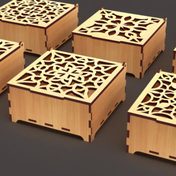 Intra απο ξύλο plywood 3mm-4mm πάχος – Στολίδια Ξύλινο κουτί δώρου 17 Δίασταση  20x20 cm INTRAFABR-86026186 - Image 3