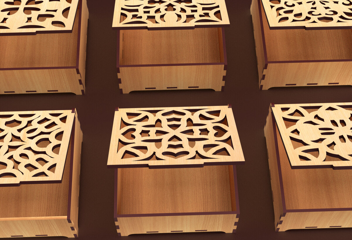 Intra απο ξύλο plywood 3mm-4mm πάχος – Στολίδια Ξύλινο κουτί δώρου 20 Δίασταση  20x20 cm INTRAFABR-86026218