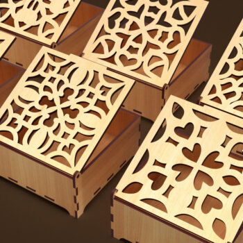 Intra απο ξύλο plywood 3mm-4mm πάχος – Στολίδια Ξύλινο κουτί δώρου 20 Δίασταση  20x20 cm INTRAFABR-86026218 - Image 2