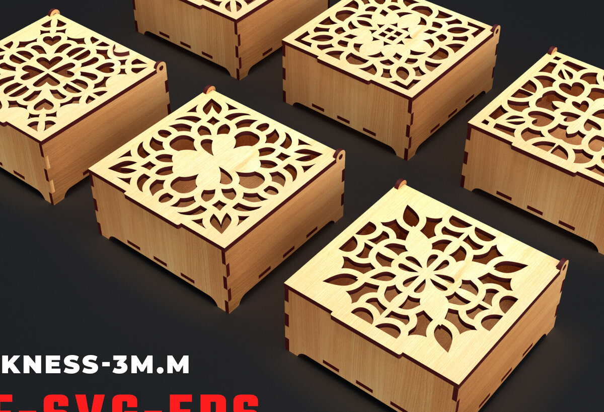 Intra απο ξύλο plywood 3mm-4mm πάχος – Στολίδια Ξύλινο κουτί δώρου Δίασταση  20x20 cm INTRAFABR-84207682