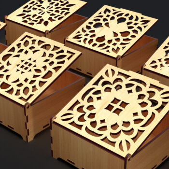 Intra απο ξύλο plywood 3mm-4mm πάχος – Στολίδια Ξύλινο κουτί δώρου Δίασταση  20x20 cm INTRAFABR-84207682 - Image 2