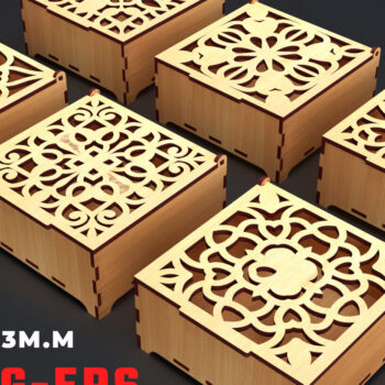 Intra απο ξύλο plywood 3mm-4mm πάχος – Στολίδια Ξύλινο κουτί δώρου Δίασταση 20x20 cm INTRAFABR-84207696 - Image 1