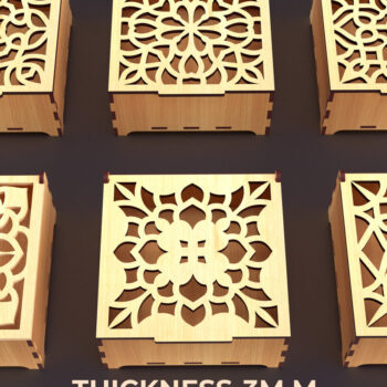 Intra απο ξύλο plywood 3mm-4mm πάχος – Στολίδια Ξύλινο κουτί δώρου Δίασταση  20x20 cm INTRAFABR-86026195 - Image 1