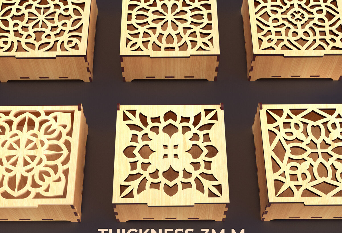 Intra απο ξύλο plywood 3mm-4mm πάχος – Στολίδια Ξύλινο κουτί δώρου Δίασταση  20x20 cm INTRAFABR-86026195