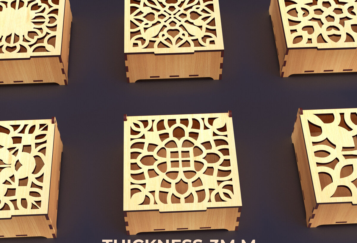 Intra απο ξύλο plywood 3mm-4mm πάχος – Στολίδια Ξύλινο κουτί δώρου Δίασταση  20x20 cm INTRAFABR-86026205