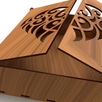 Intra απο ξύλο plywood 3mm-4mm πάχος – Στολίδια Ξύλινο κουτί δώρου Δίασταση  20x20 cm INTRAFABR-81430141 - Image 6