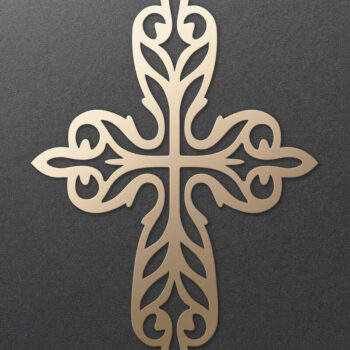 Intra απο ξύλο plywood 3mm-4mm πάχος – Περίτεχνος Faith Cross. Ιησούς Σταυρός Δίασταση 20x20 cm INTRAFABR-115243729 - Image 1