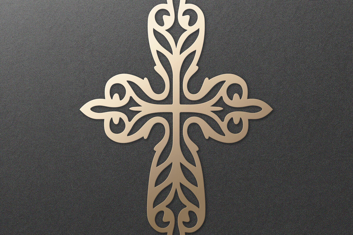 Intra απο ξύλο plywood 3mm-4mm πάχος – Περίτεχνος Faith Cross. Ιησούς Σταυρός Δίασταση  20x20 cm INTRAFABR-115243729