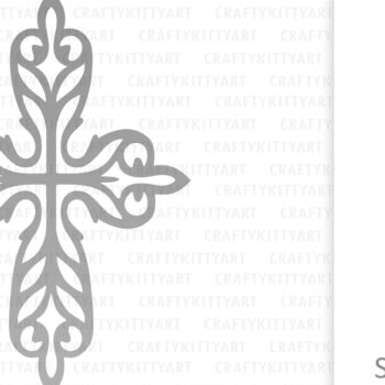 Intra απο ξύλο plywood 3mm-4mm πάχος – Περίτεχνος Faith Cross. Ιησούς Σταυρός Δίασταση 20x20 cm INTRAFABR-115243729 - Image 2