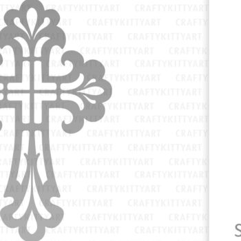 Intra απο ξύλο plywood 3mm-4mm πάχος – Περίτεχνος Faith Cross. Ιησούς Σταυρός Δίασταση 20x20 cm INTRAFABR-115243886 - Image 2