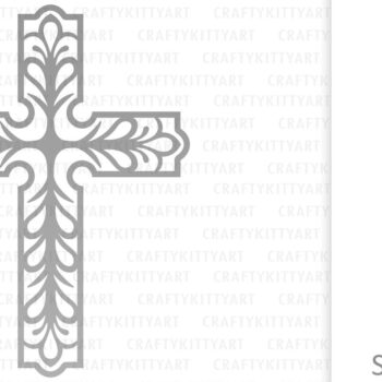 Intra απο ξύλο plywood 3mm-4mm πάχος – Περίτεχνος Faith Cross. Ιησούς Σταυρός Δίασταση 20x20 cm INTRAFABR-115243700 - Image 2