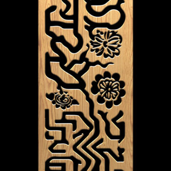 Intra απο ξύλο plywood 3mm-4mm πάχος – Περίτεχνη δέσμη σχεδίασης κοπής με λέιζερ Δίασταση 20x20 cm INTRAFABR-118188290 - Image 3