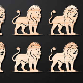 Intra απο ξύλο plywood 3mm-4mm πάχος – Περίτεχνο πρότυπο Lion Head Δίασταση 20x20 cm INTRAFABR-112343485 - Image 1